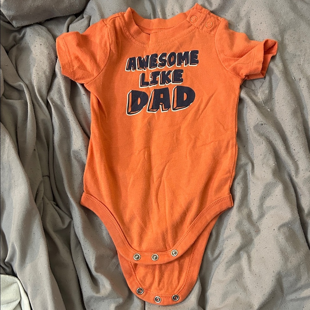Orange Kids One Piece - Awesome Like Dad
